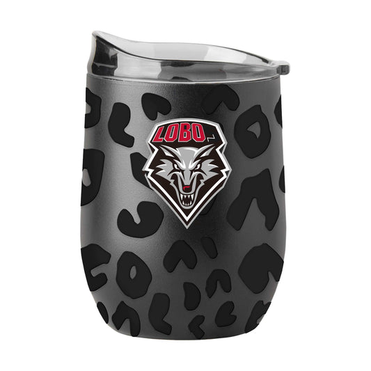 New Mexico Leopard 16oz Black Powdercoat Curved Beverage - Logo Brands - Flyclothing LLC