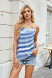 Contrast Striped Round Neck Cami - Trendsi - Flyclothing LLC
