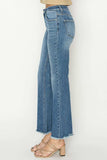 RISEN Mid-Rise Frayed Hem Bootcut Jeans - Trendsi - Flyclothing LLC