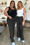 Ribbed High Waist Flare Pants - Trendsi - Flyclothing LLC