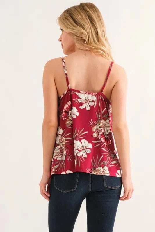And The Why Floral Printed Casual Tank Top - Trendsi - Flyclothing LLC