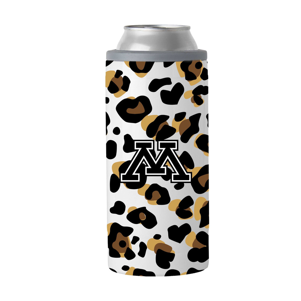 Minnesota 12oz Neutral Leopard Slim Can Coolie - Logo Brands - Flyclothing LLC