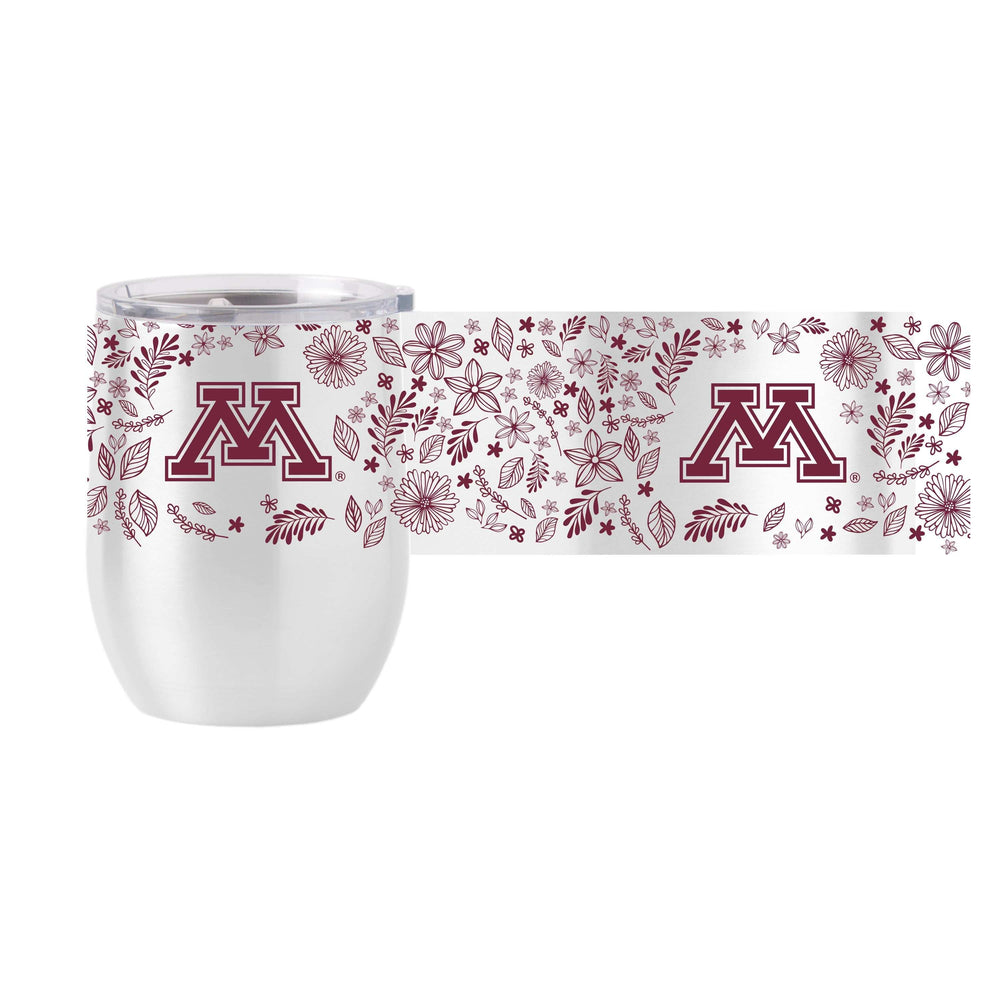 Minnesota 16oz Botanical Stainless Curved Beverage - Logo Brands - Flyclothing LLC