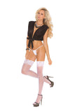 Elegant Moments Sheer thigh high with stay up silicone lace top White 1753W - Elegant Moments - Flyclothing LLC