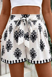 Tied Printed Shorts - Trendsi - Flyclothing LLC