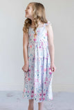 Pastel Wildflowers Ruffle Maxi Dress - Mila & Rose ® - Flyclothing LLC