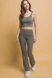 Love Tree High Waist Flare Active Leggings with Side Pockets - Trendsi - Flyclothing LLC