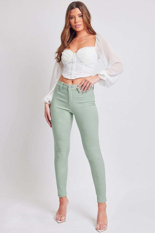 YMI Jeanswear Hyperstretch Mid-Rise Skinny Jeans - Trendsi - Flyclothing LLC