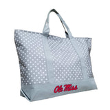 University of Mississippi Gray Dot Tote f/ Primary Wdmk - Logo Brands - Flyclothing LLC