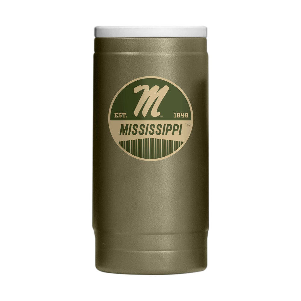 Mississippi Badge Powder Coat Slim Can Coolie - Logo Brands - Flyclothing LLC