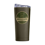 Mississippi 20oz Badge Powder Coat Tumbler - Logo Brands - Flyclothing LLC