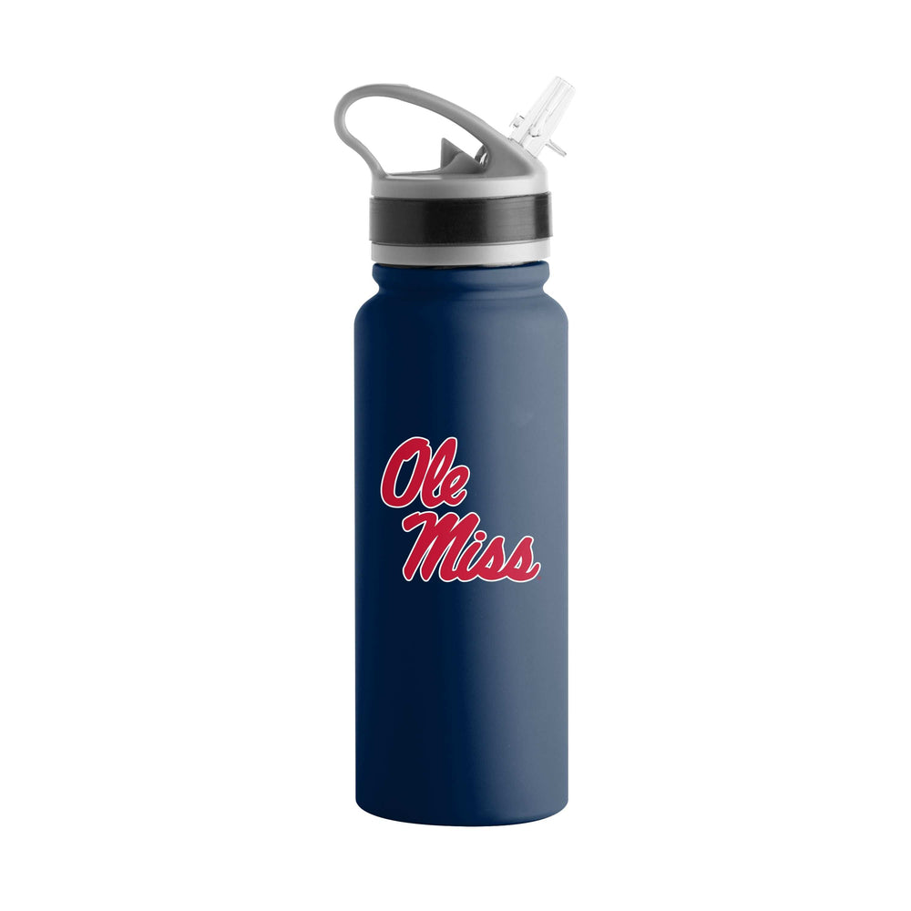 Ole Miss 25oz Campus Color Letterman Stainless Single Wall Flip Top Bottle - Logo Brands - Flyclothing LLC