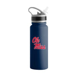 Ole Miss 25oz Campus Color Letterman Stainless Single Wall Flip Top Bottle - Logo Brands - Flyclothing LLC
