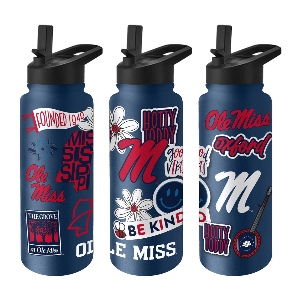 Ole Miss 34oz Team Color Native Quencher Bottle - Logo Brands - Flyclothing LLC
