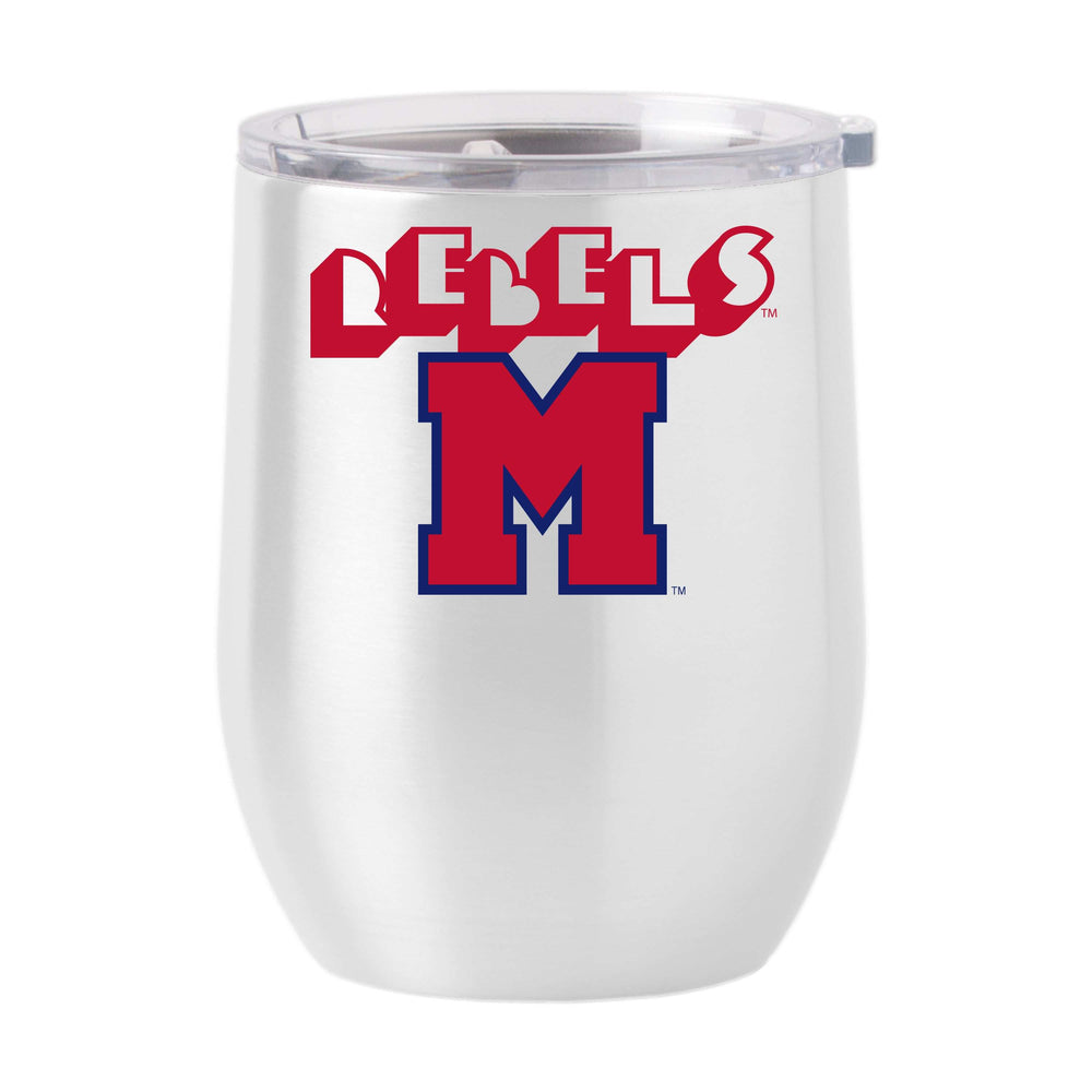Ole Miss 16oz Arcade Stainless Curved Beverage - Logo Brands - Flyclothing LLC