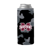 Mississippi State Black Camo 12oz Slim Can Coolie - Logo Brands - Flyclothing LLC