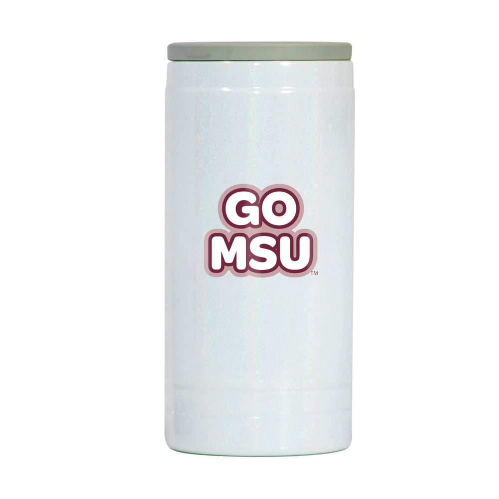 Mississippi State 12oz Bubble Iridescent Slim Coolie - Logo Brands - Flyclothing LLC