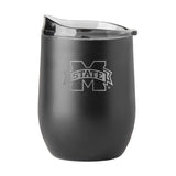 Mississippi State GunMetal 16oz Black Powder Curved Beverage - Logo Brands - Flyclothing LLC