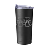 Mississippi State GunMetal 20oz Black Powder Coat Tumbler - Logo Brands - Flyclothing LLC