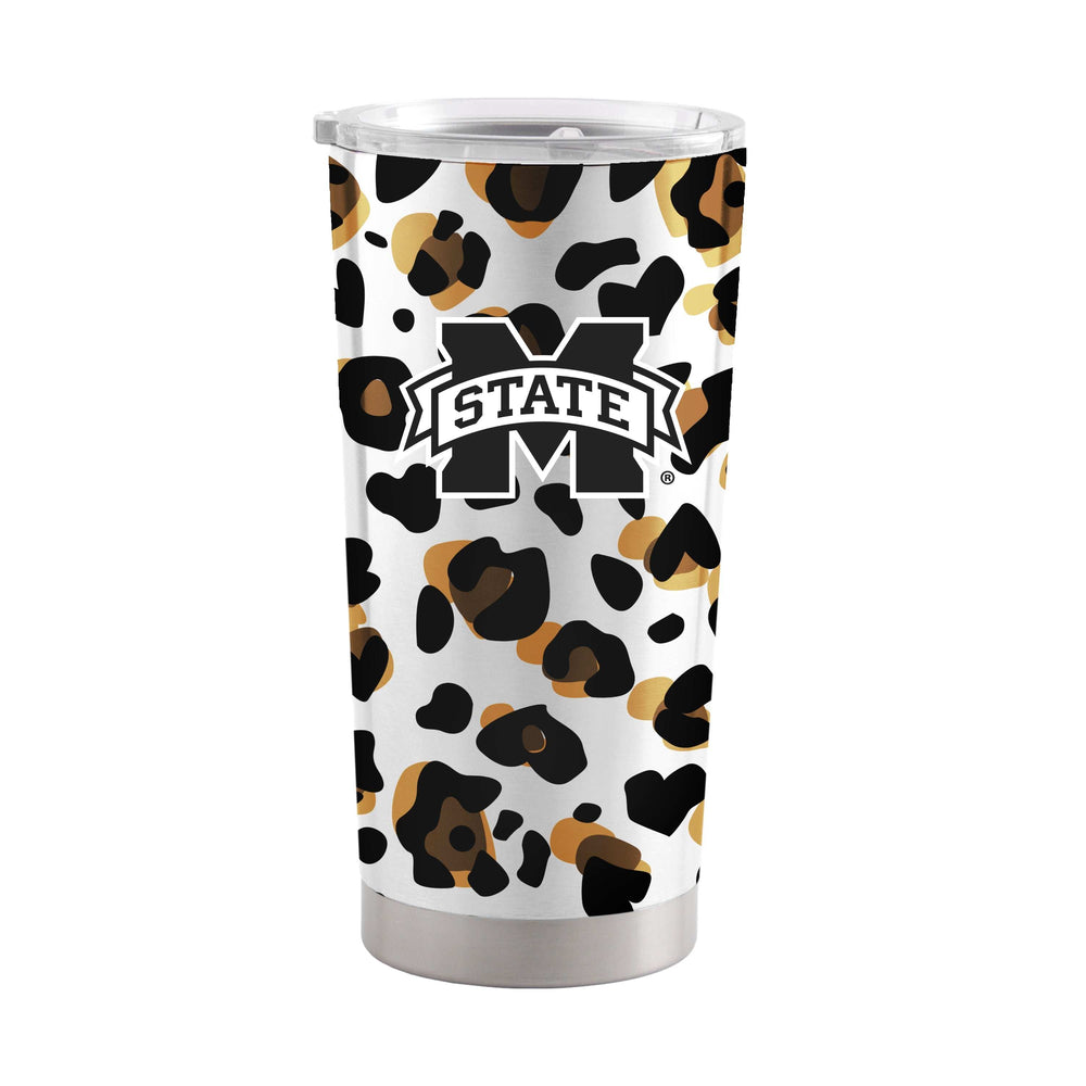 Mississippi State 20oz Neutral Leopard Stainless Steel Tumbler - Logo Brands - Flyclothing LLC