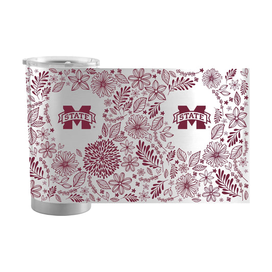 Mississippi State 20oz Botanical Stainless Steel Tumbler - Logo Brands - Flyclothing LLC