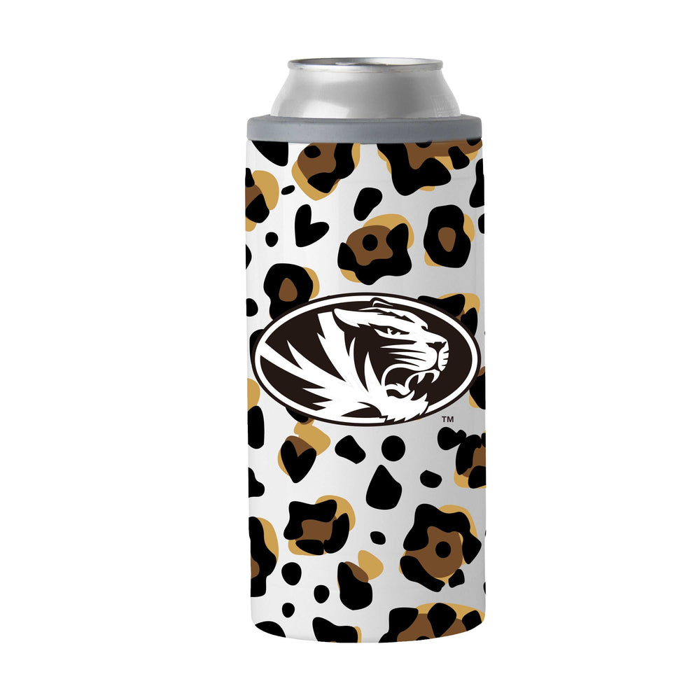 Missouri 12oz Neutral Leopard Slim Can Coolie - Logo Brands - Flyclothing LLC