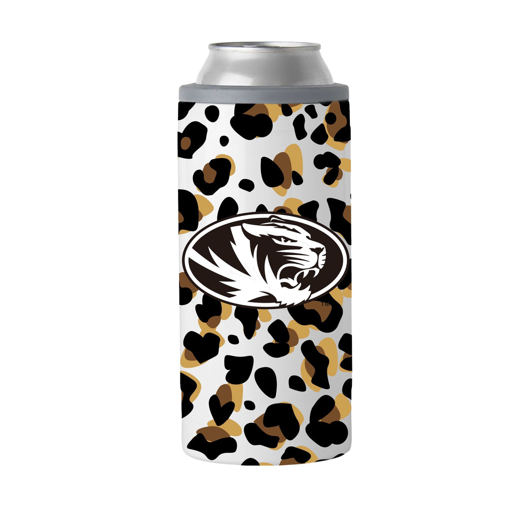 Missouri 12oz Neutral Leopard Slim Can Coolie - Logo Brands - Flyclothing LLC
