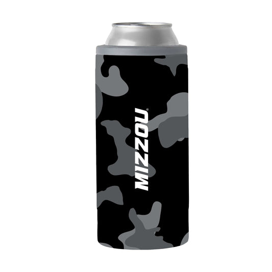 Missouri Black Camo 12oz Slim Can Coolie - Logo Brands - Flyclothing LLC