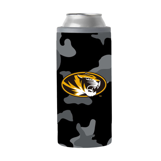 Missouri Black Camo 12oz Slim Can Coolie - Logo Brands - Flyclothing LLC