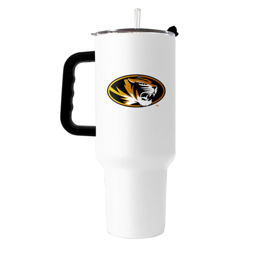 Missouri White 40oz Flipside Powder Coat Tumbler - Logo Brands - Flyclothing LLC