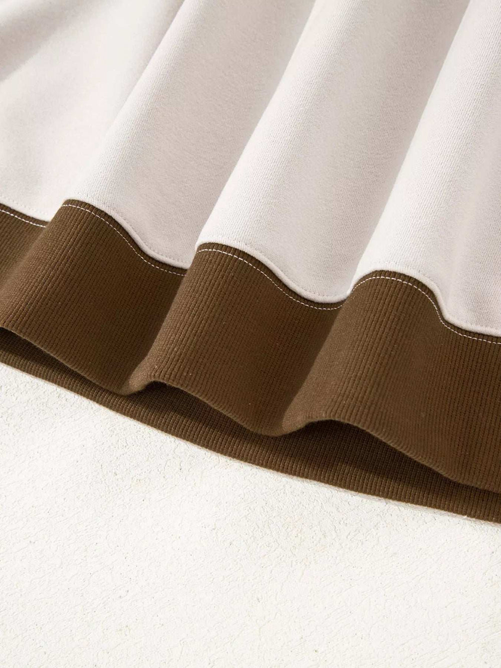 Contrast Striped Long Sleeve Sweatshirt - Trendsi - Flyclothing LLC