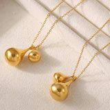 Stainless Steel Water Drop Shape Pendant Necklace - Trendsi - Flyclothing LLC