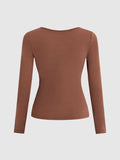 Round Neck Long Sleeve T-Shirt - Trendsi - Flyclothing LLC