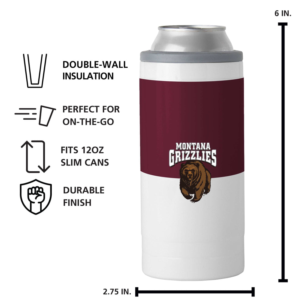 Montana 12oz Colorblock Slim Can Coolie - Logo Brands - Flyclothing LLC