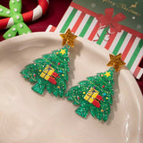 Acrylic Christmas Tree Earrings - Trendsi - Flyclothing LLC
