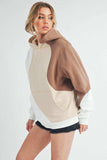 Aemi + Co Color Block Hoodie with Kangaroo Pocket - Trendsi - Flyclothing LLC