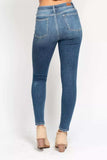 Judy Blue Full Size High Rise Button Fly Skinny Jeans Plus Size - Trendsi - Flyclothing LLC