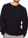 Men's Full Size Round Neck Long Sleeve Sweater Plus Size - Trendsi - Flyclothing LLC