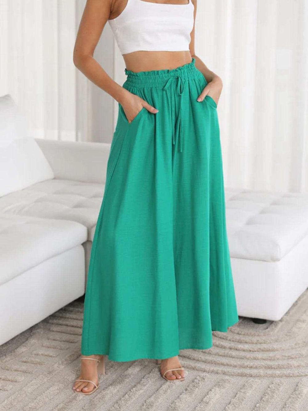 Wide Leg Pants with Pockets - Trendsi - Flyclothing LLC