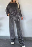 Full Size Boat Neck Long Sleeve Top and Pants Set - Trendsi - Flyclothing LLC