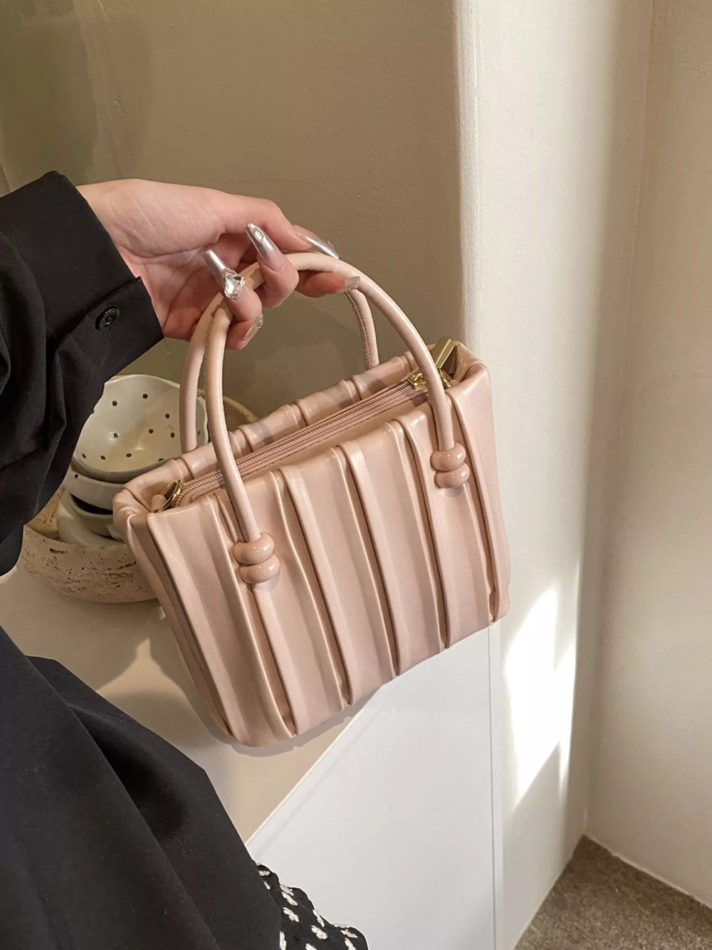 Top-Handle Crossbody Bag - Trendsi - Flyclothing LLC