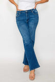 bytos Full Size Cat's Whiskers High Rise Straight Jeans - Trendsi - Flyclothing LLC