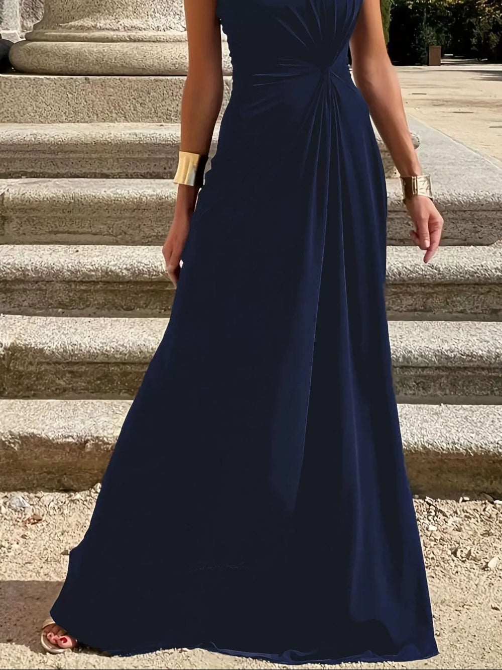 Twisted Round Neck Sleeveless Maxi Dress - Trendsi - Flyclothing LLC