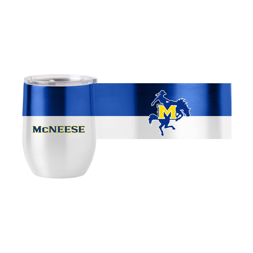 McNeese State 16oz Colorblock Stainless Curved Beverage - Logo Brands - Flyclothing LLC