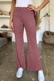 Ribbed High Waist Flare Pants - Trendsi - Flyclothing LLC