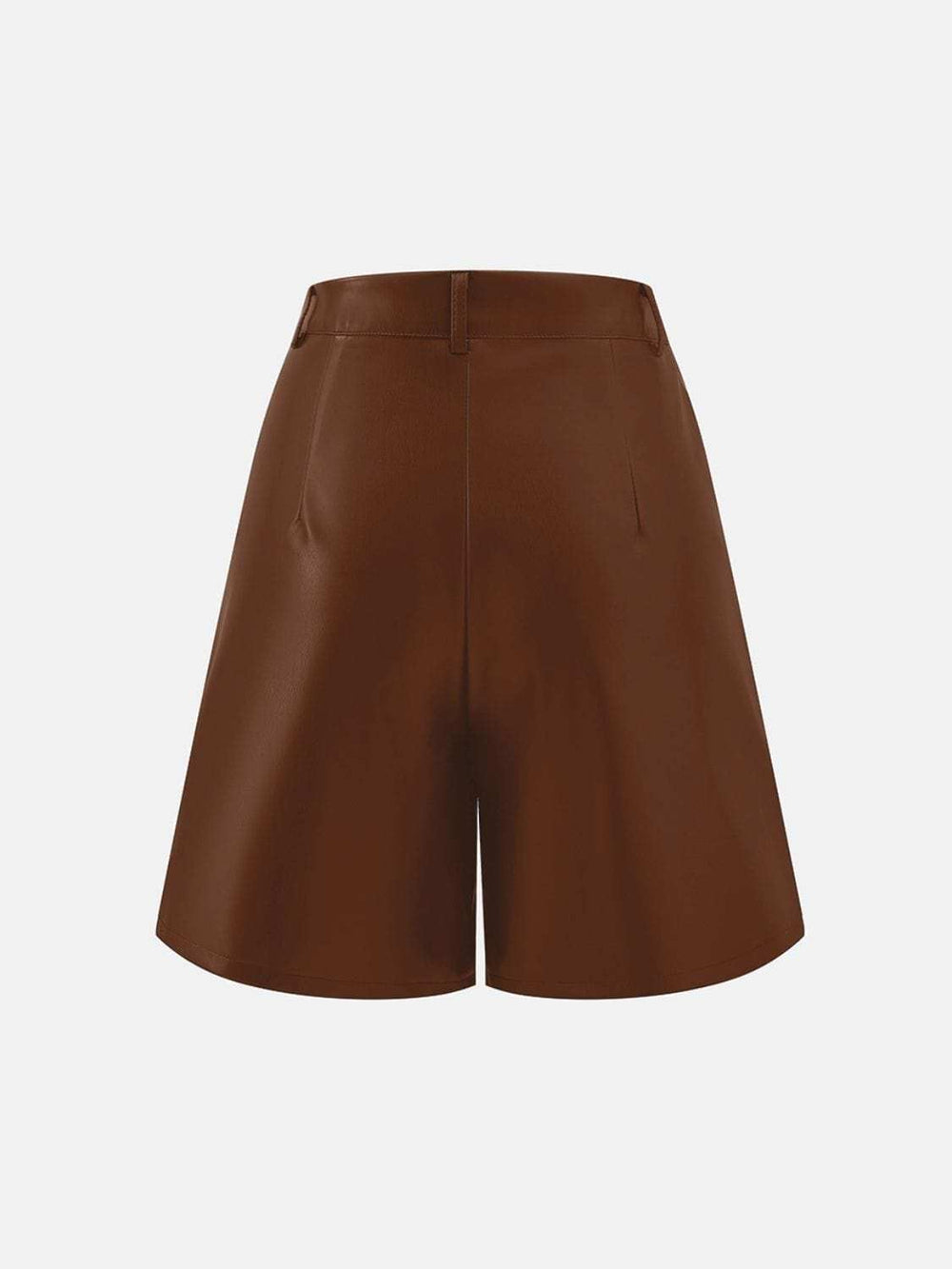 PU Leather High Rise Shorts - Trendsi - Flyclothing LLC