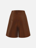 PU Leather High Rise Shorts - Trendsi - Flyclothing LLC