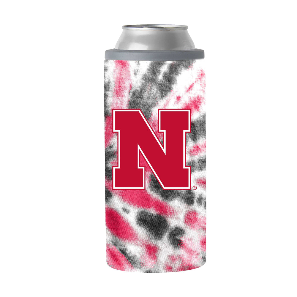 Nebraska 12oz Tie Dye Slim Can Coolie - Logo Brands - Flyclothing LLC