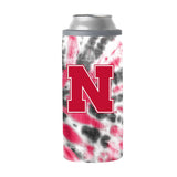Nebraska 12oz Tie Dye Slim Can Coolie - Logo Brands - Flyclothing LLC