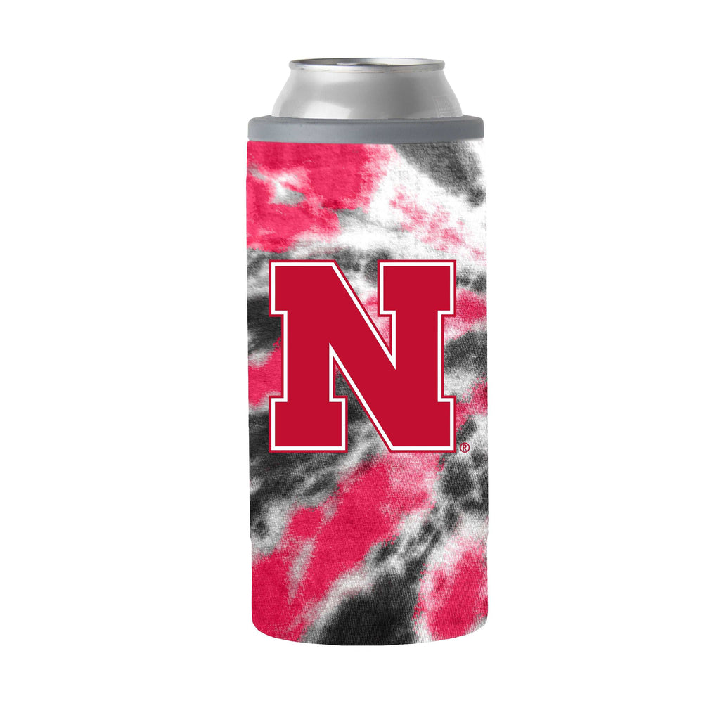 Nebraska 12oz Tie Dye Slim Can Coolie - Logo Brands - Flyclothing LLC